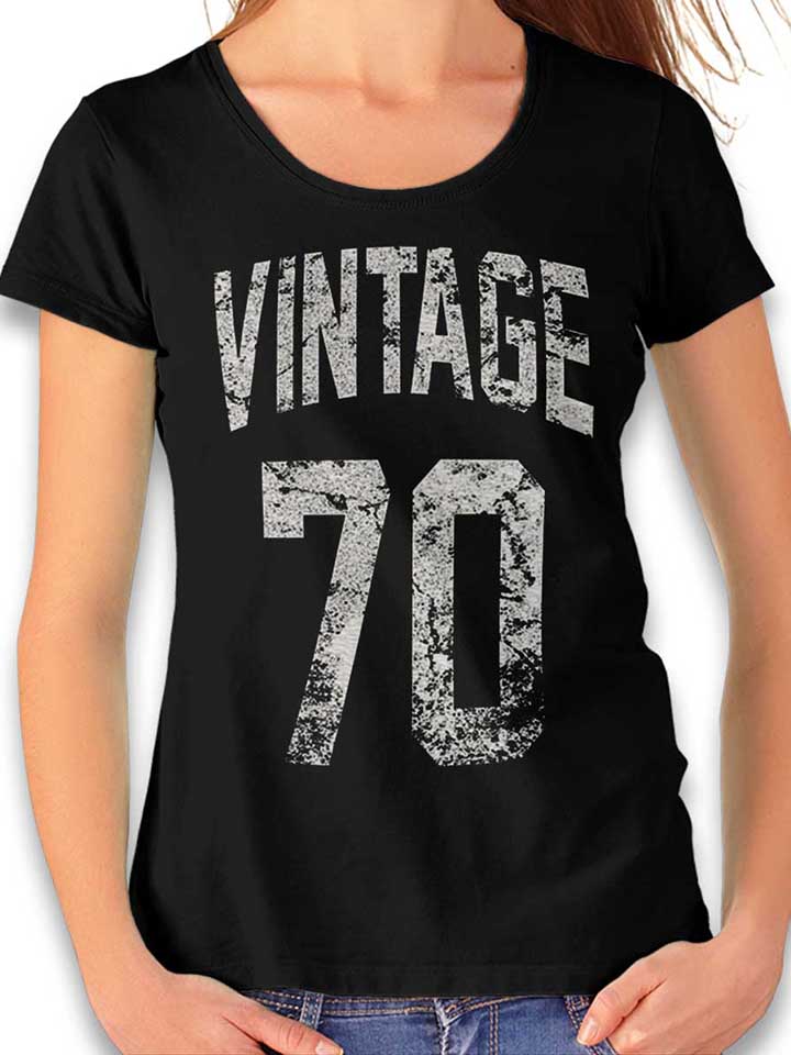 vintage-1970-damen-t-shirt schwarz 1