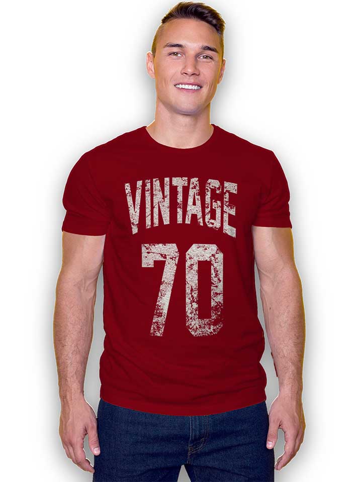 vintage-1970-t-shirt bordeaux 2