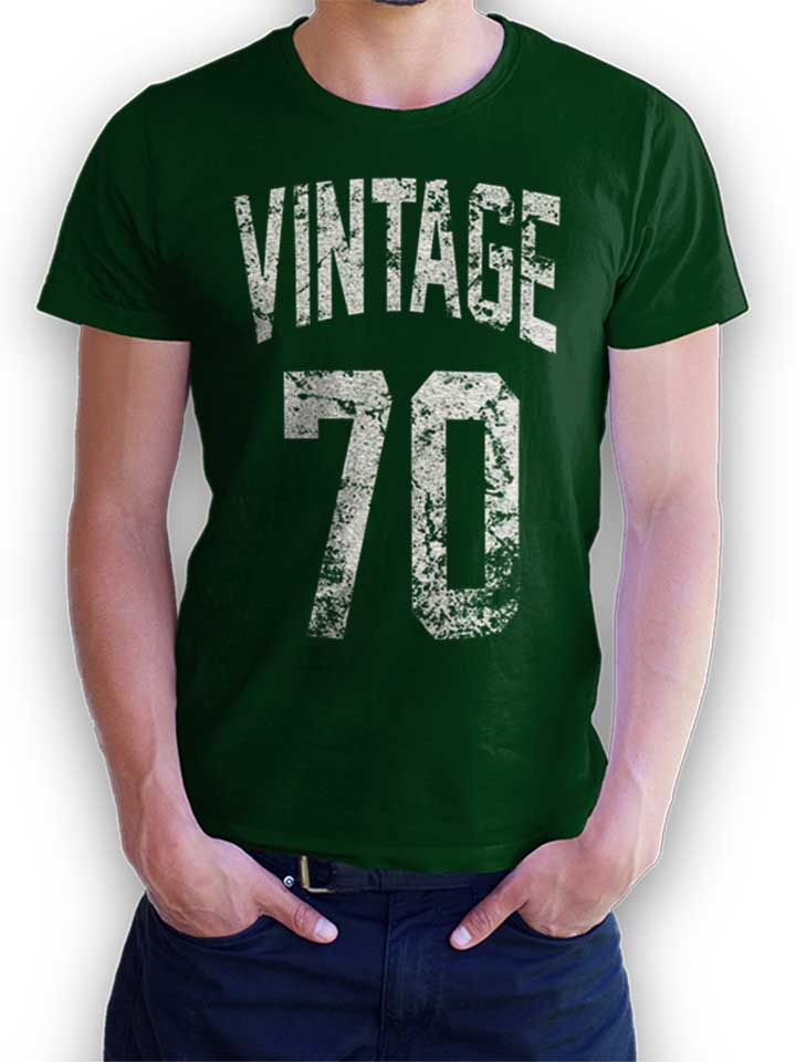 Vintage 1970 T-Shirt dunkelgruen L