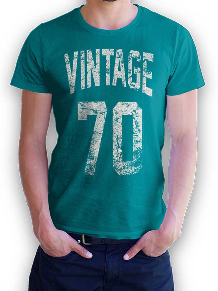 Vintage 1970 T-Shirt turchese L