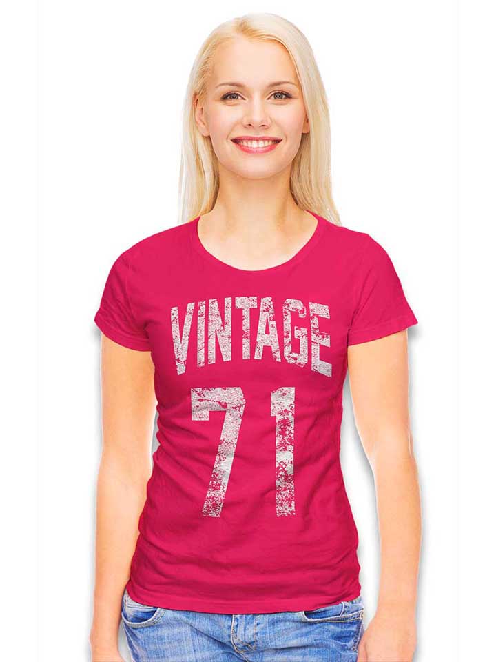 vintage-1971-damen-t-shirt fuchsia 2