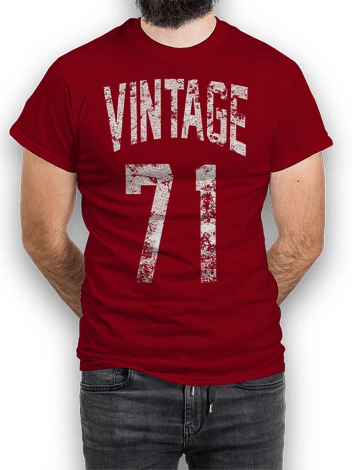 Vintage 1971 T-Shirt bordeaux L