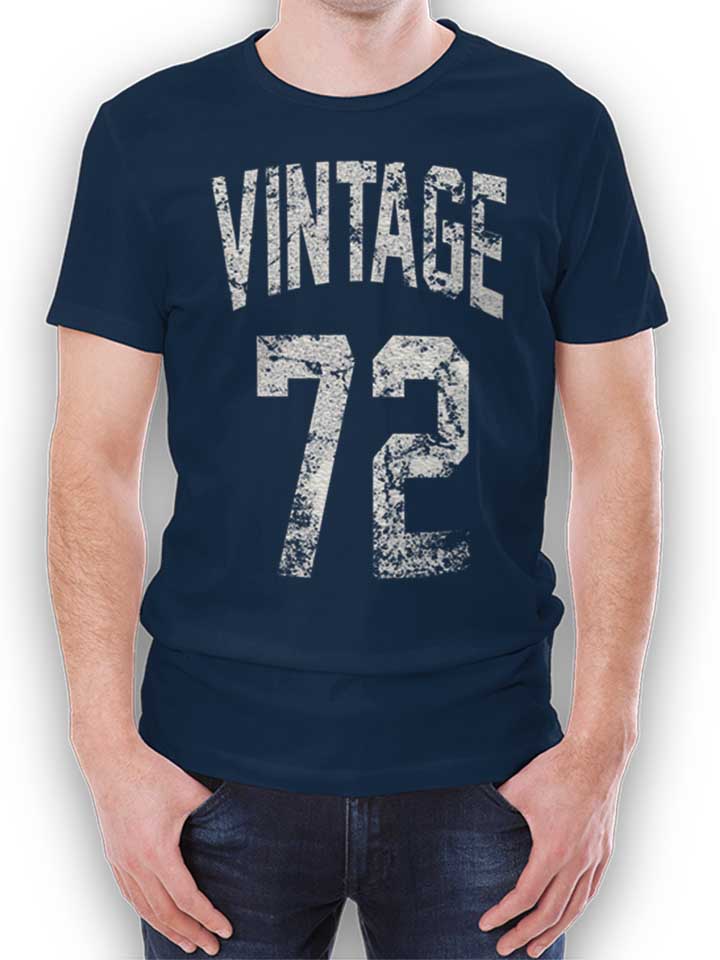 Vintage 1972 T-Shirt bleu-marine L