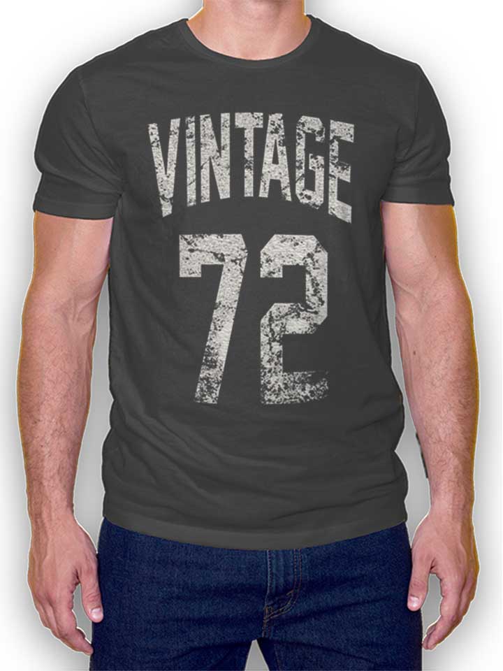 Vintage 1972 T-Shirt grigio-scuro L