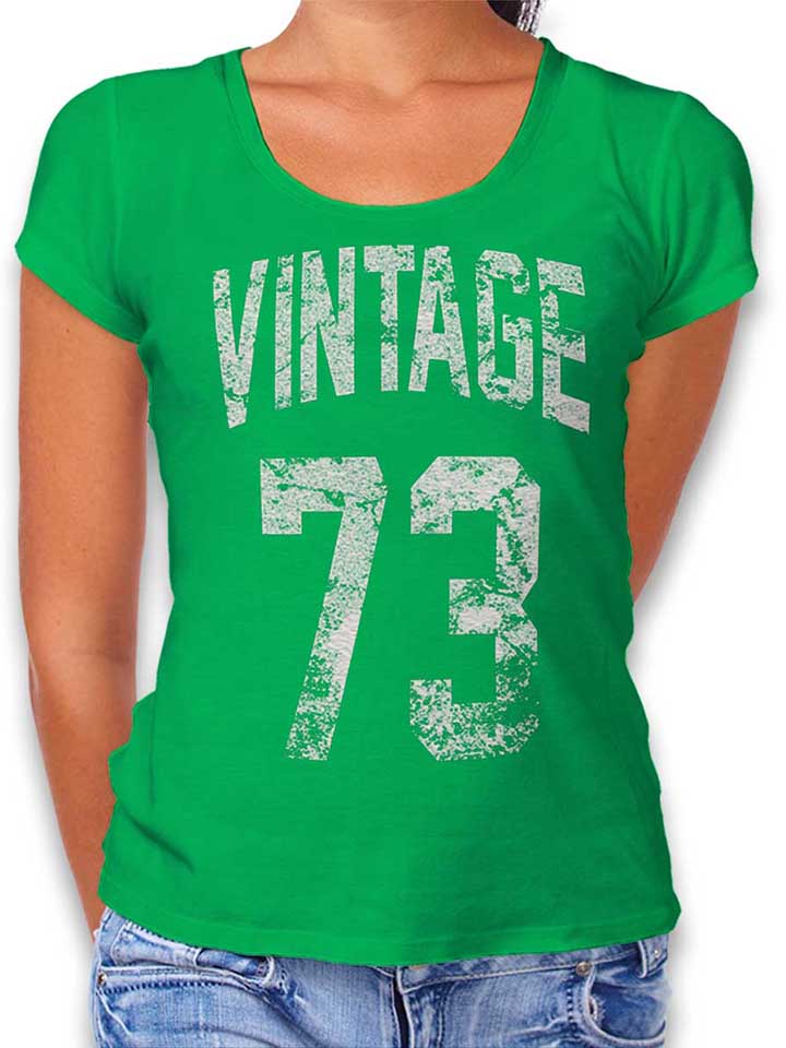 Vintage 1973 Damen T-Shirt gruen L