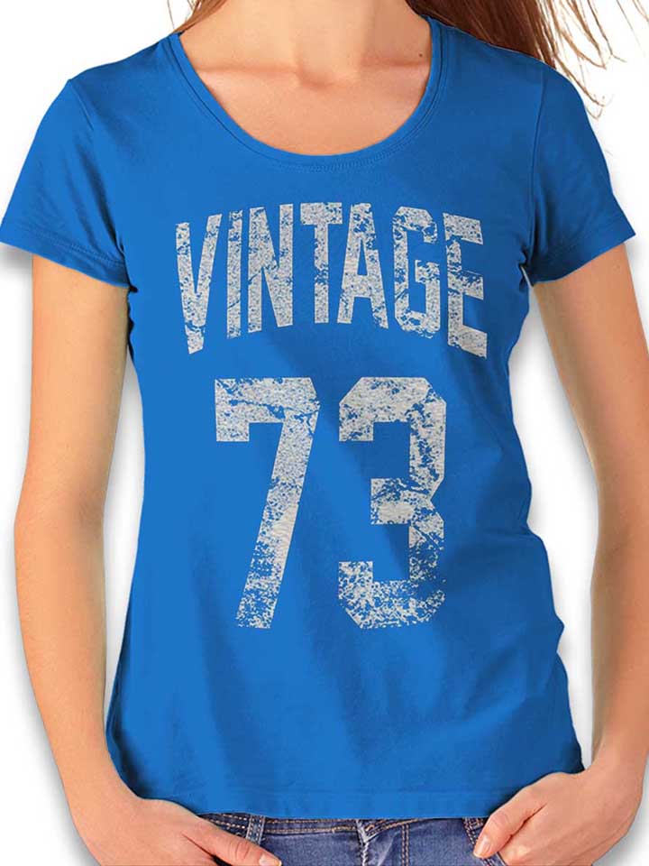 Vintage 1973 Damen T-Shirt royal L