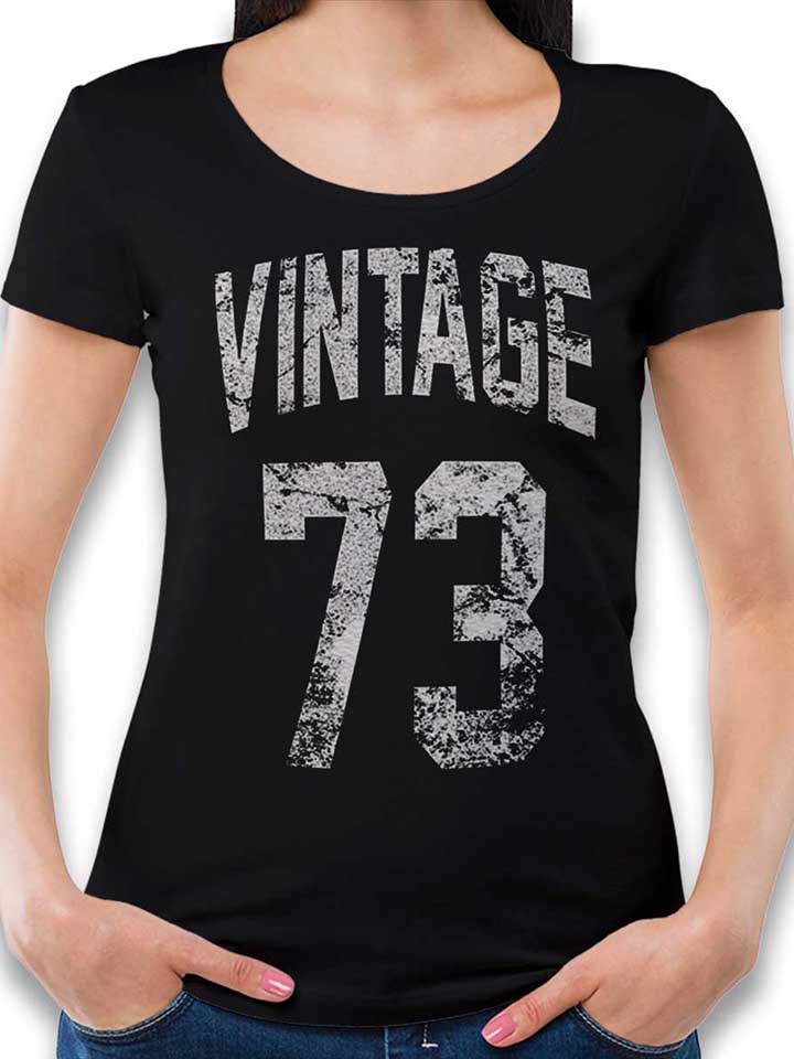 Vintage 1973 Damen T-Shirt schwarz L