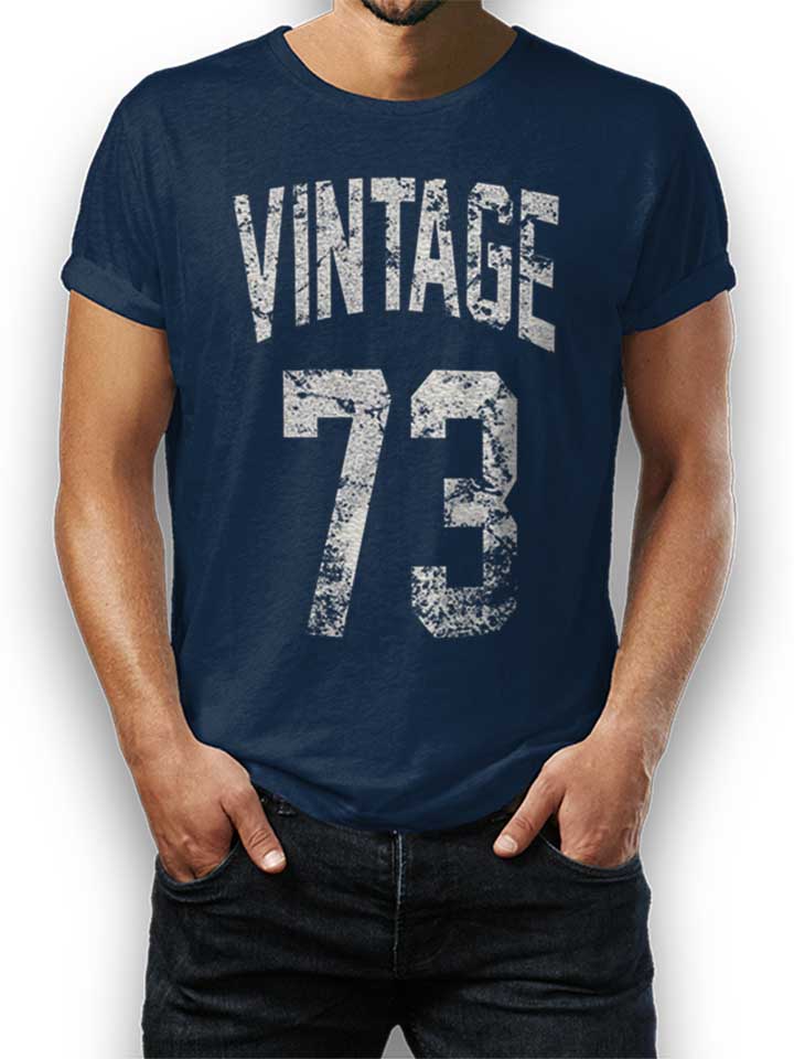 Vintage 1973 T-Shirt dunkelblau L