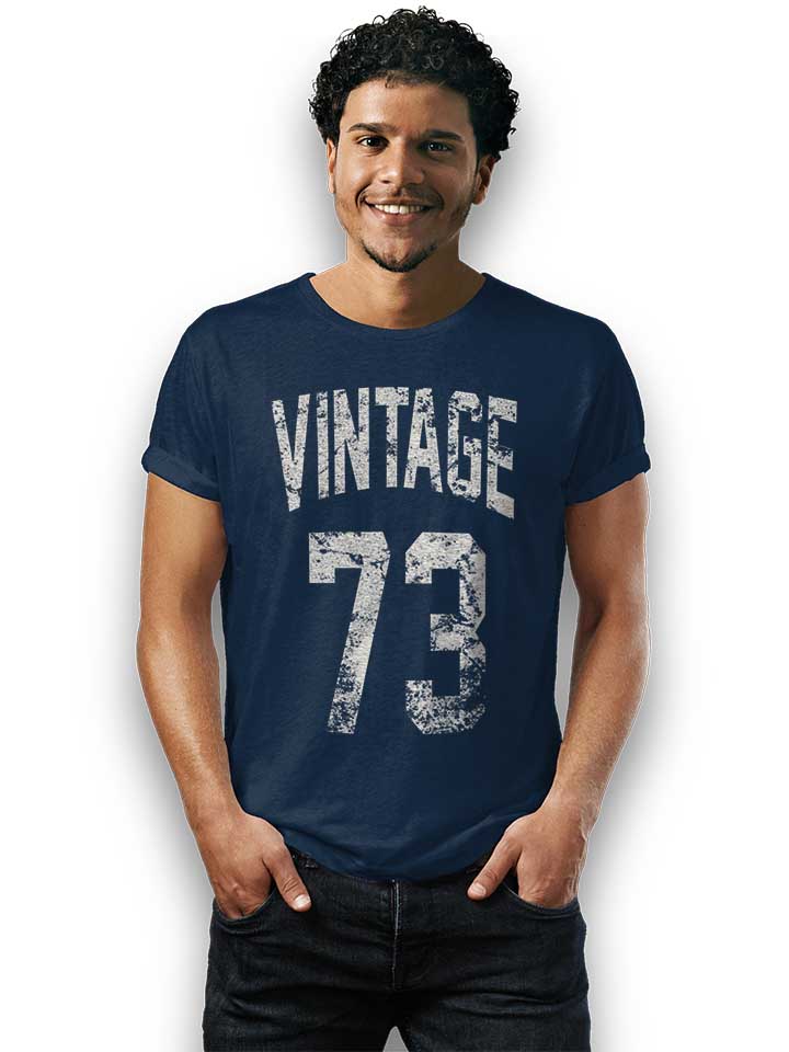 vintage-1973-t-shirt dunkelblau 2