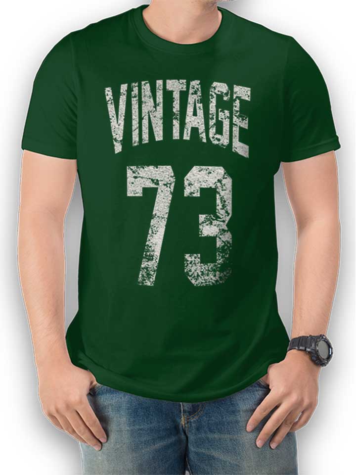 Vintage 1973 T-Shirt vert-fonc L