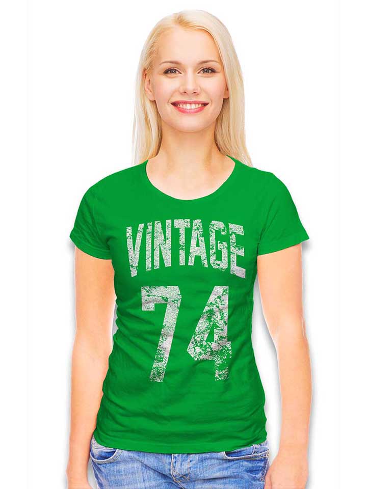 vintage-1974-damen-t-shirt gruen 2