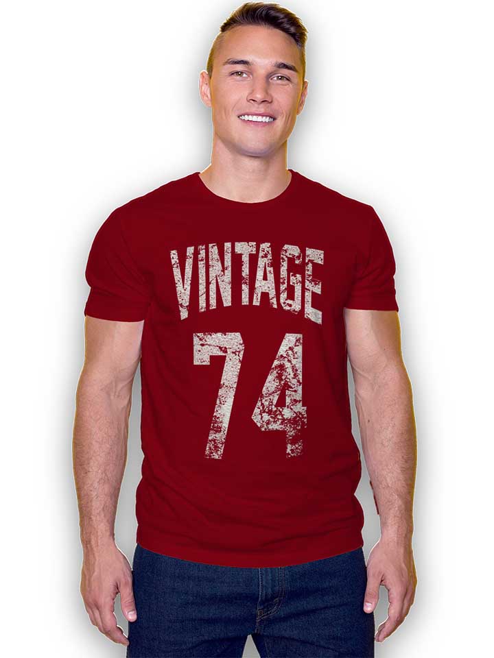vintage-1974-t-shirt bordeaux 2