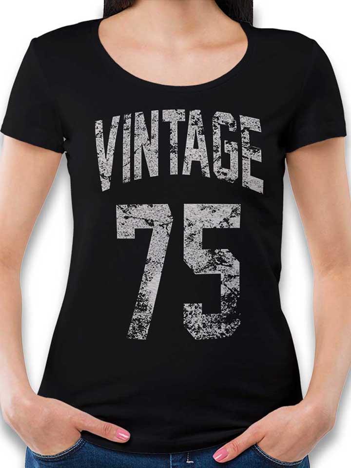 Vintage 1975 Damen T-Shirt schwarz L