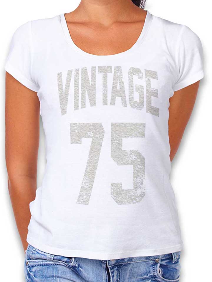 Vintage 1975 Damen T-Shirt weiss L