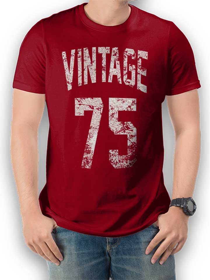 vintage-1975-t-shirt bordeaux 1