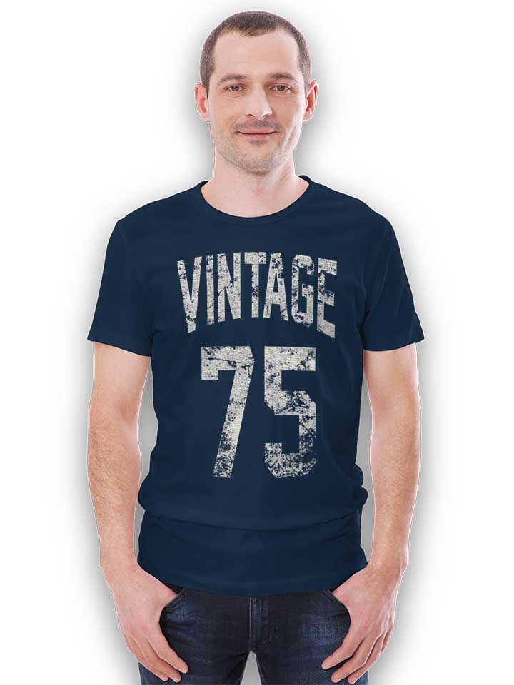 vintage-1975-t-shirt dunkelblau 2