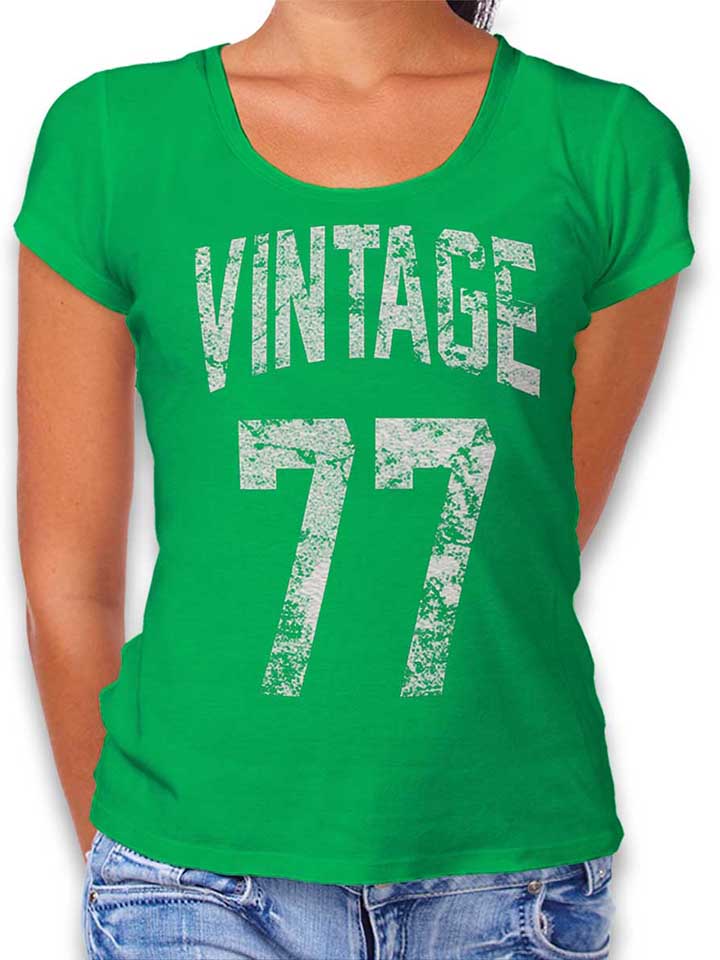 Vintage 1977 Damen T-Shirt gruen L