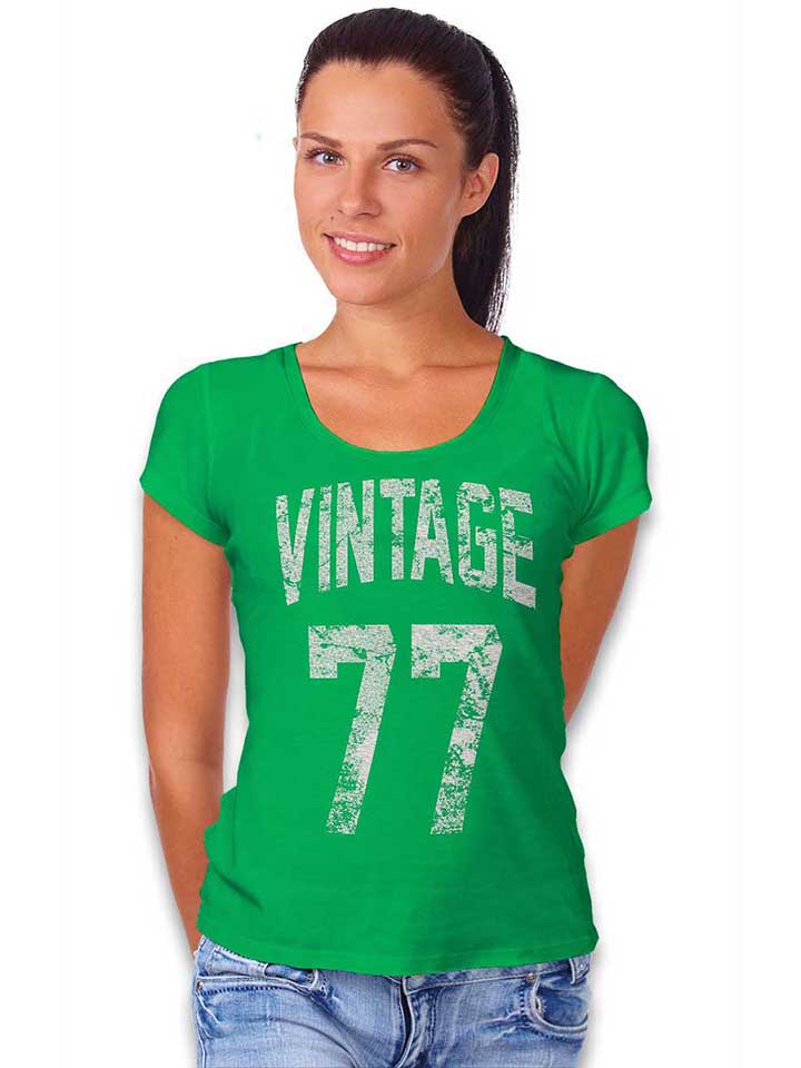 vintage-1977-damen-t-shirt gruen 2