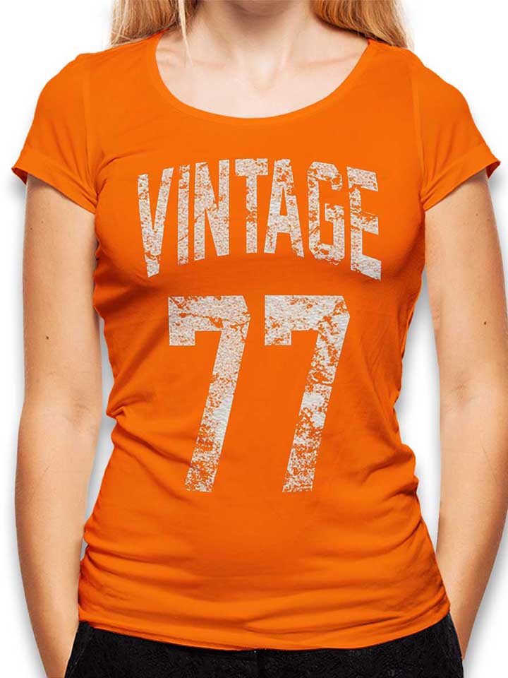 Vintage 1977 Womens T-Shirt orange L