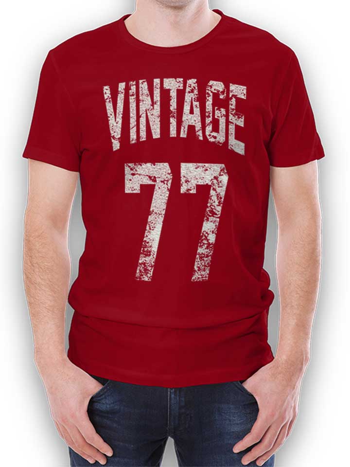 Vintage 1977 T-Shirt bordeaux L