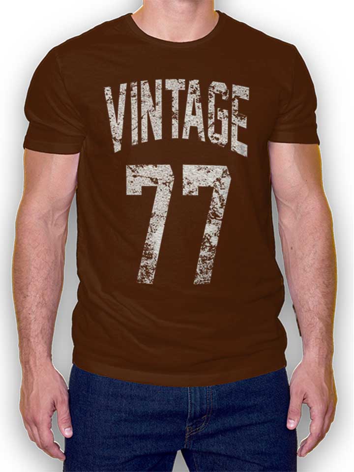 Vintage 1977 Camiseta marrn L