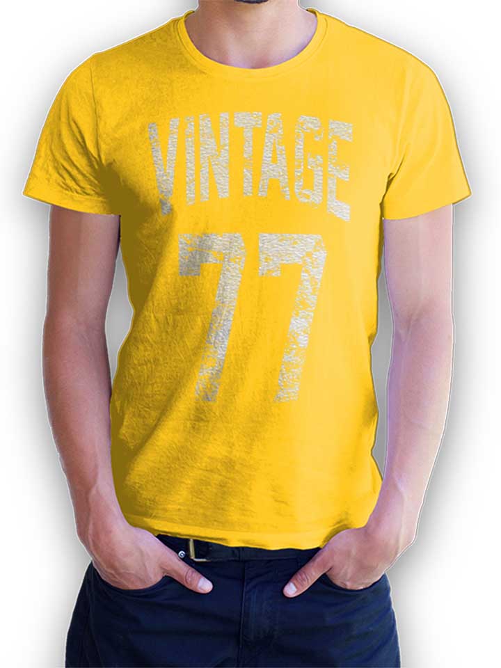 vintage-1977-t-shirt gelb 1