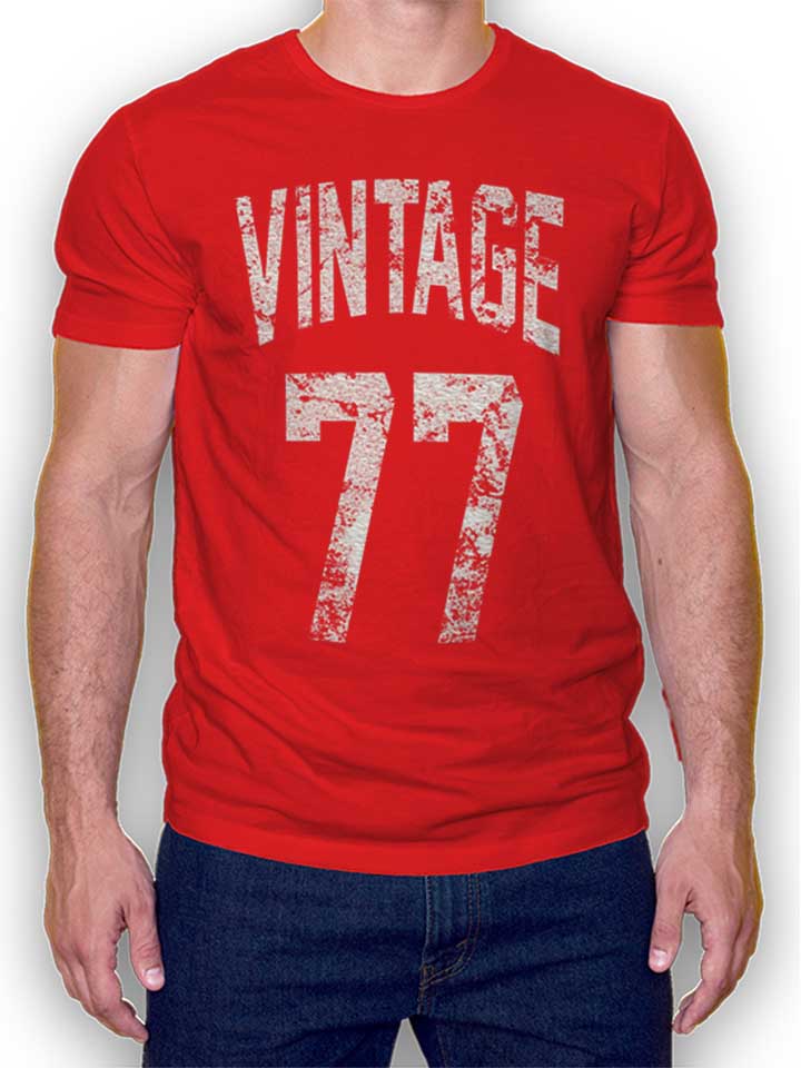 Vintage 1977 T-Shirt rosso L