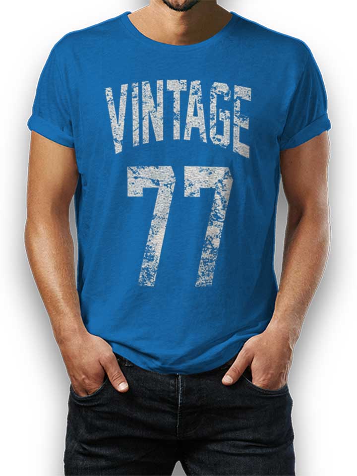 Vintage 1977 T-Shirt royal-blue L