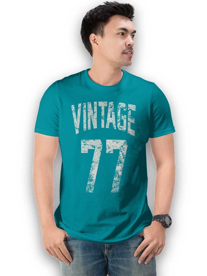 vintage-1977-t-shirt tuerkis 2