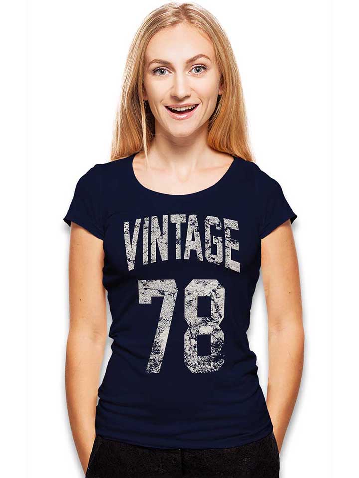 vintage-1978-damen-t-shirt dunkelblau 2