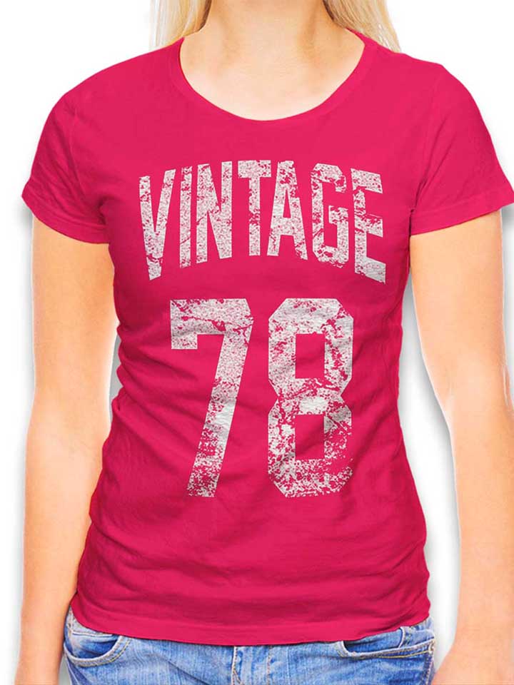 Vintage 1978 Damen T-Shirt fuchsia L