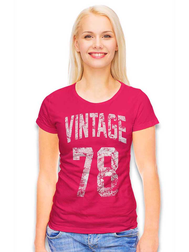 vintage-1978-damen-t-shirt fuchsia 2