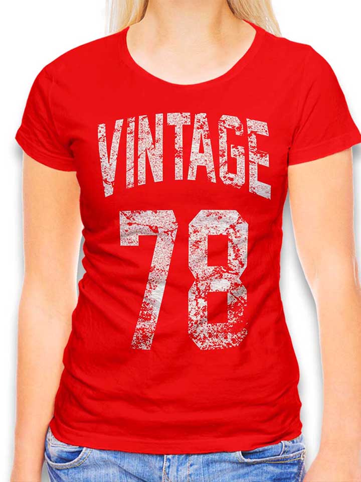Vintage 1978 Damen T-Shirt rot L