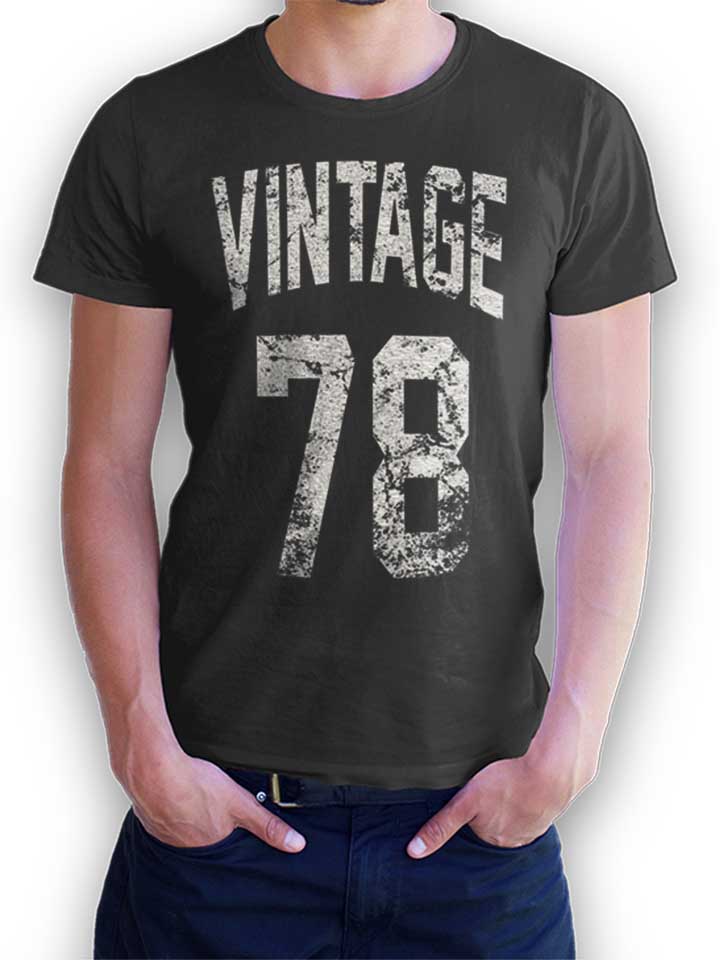 Vintage 1978 T-Shirt dunkelgrau L