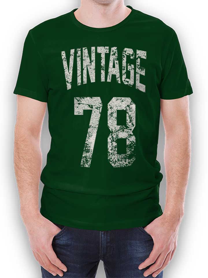 Vintage 1978 T-Shirt vert-fonc L