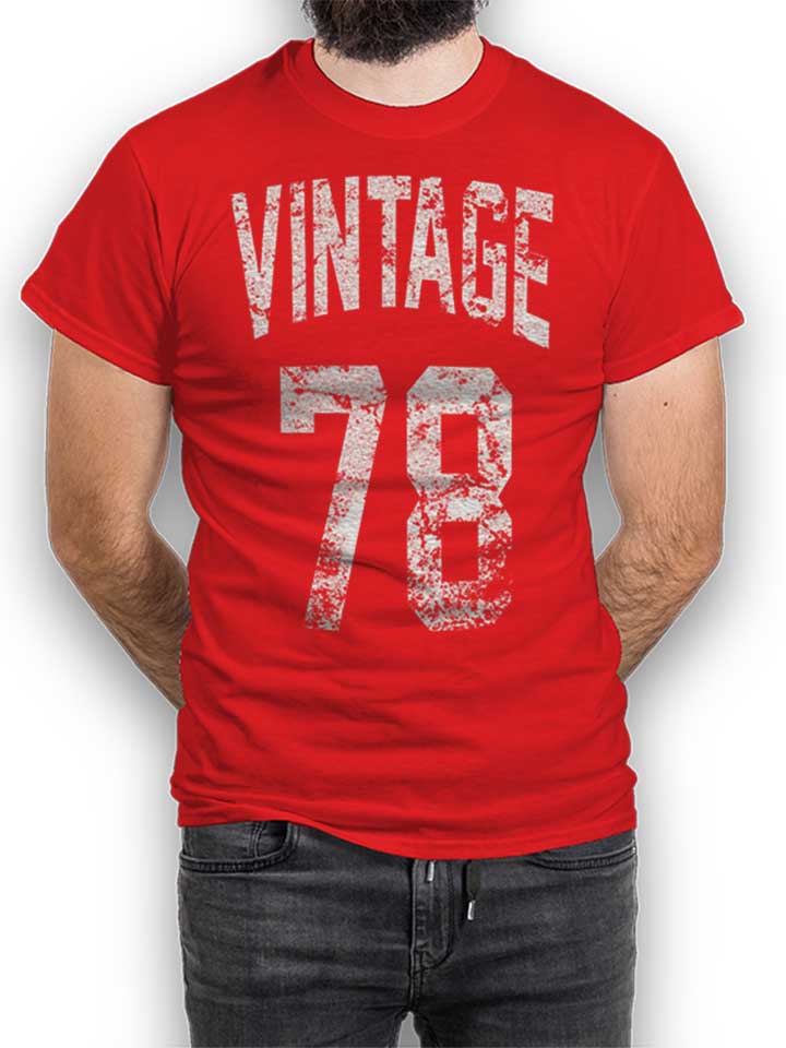 Vintage 1978 Camiseta rojo L