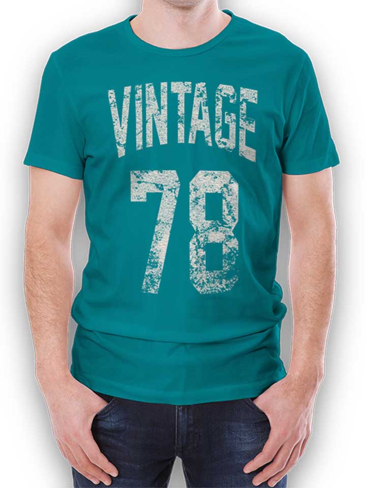 vintage-1978-t-shirt tuerkis 1