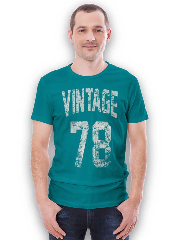 vintage-1978-t-shirt tuerkis 2