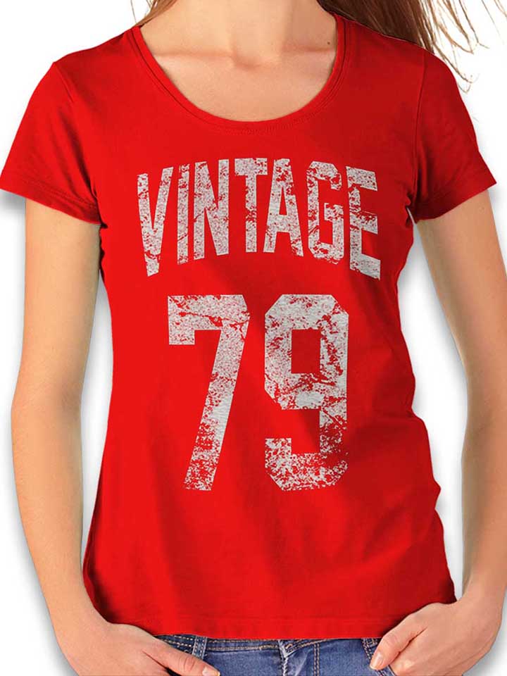 Vintage 1979 Damen T-Shirt rot L