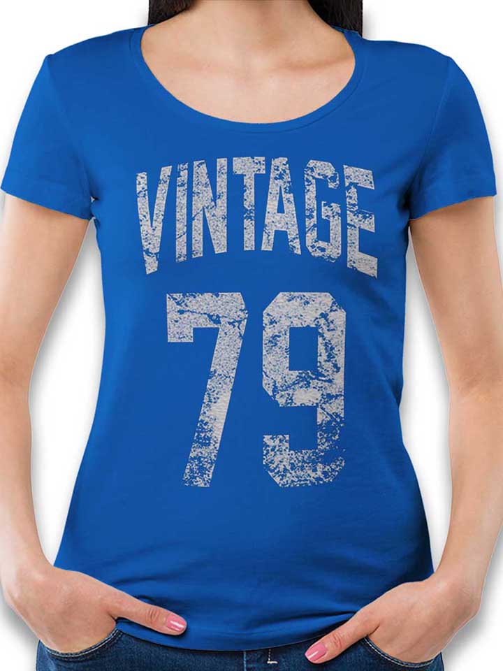 Vintage 1979 Damen T-Shirt royal L