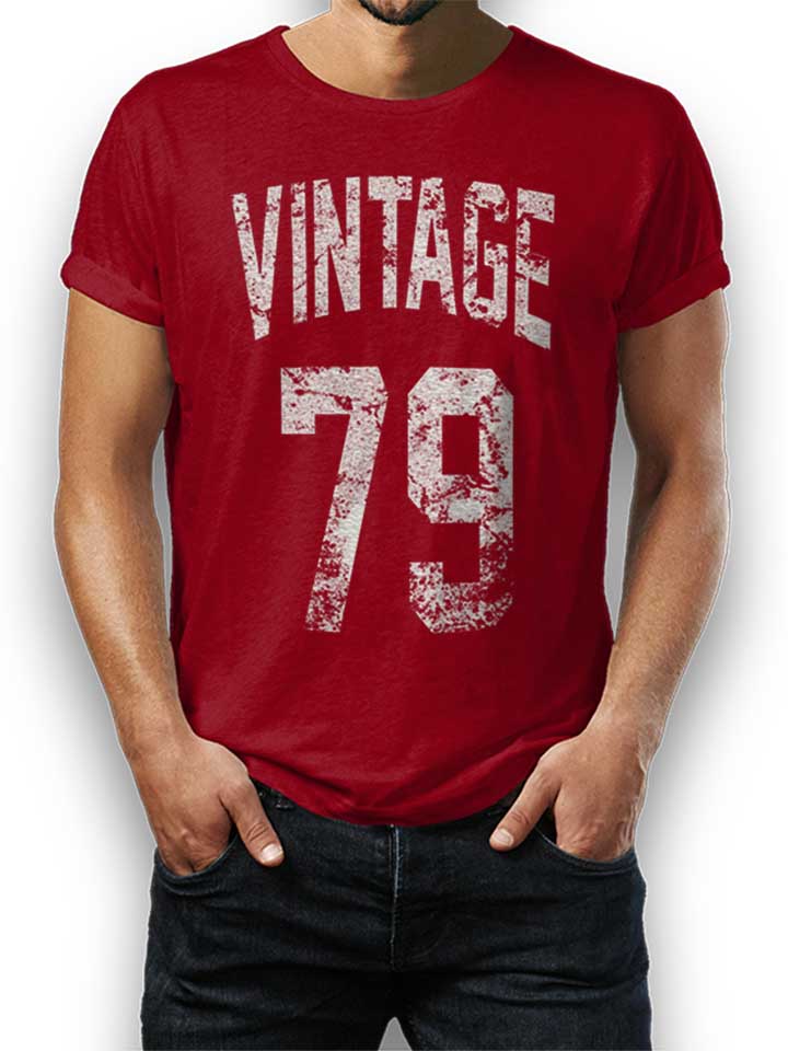 Vintage 1979 Camiseta burdeos L