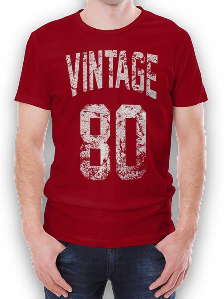 vintage-1980-t-shirt bordeaux 1