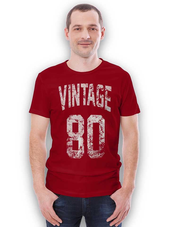 vintage-1980-t-shirt bordeaux 2