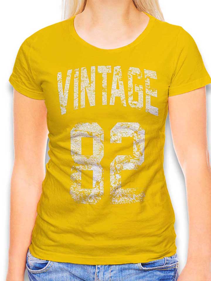 Vintage 1982 Damen T-Shirt gelb L
