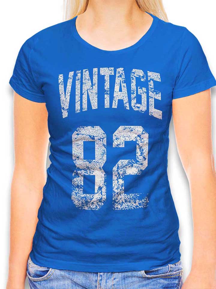 Vintage 1982 Damen T-Shirt royal L