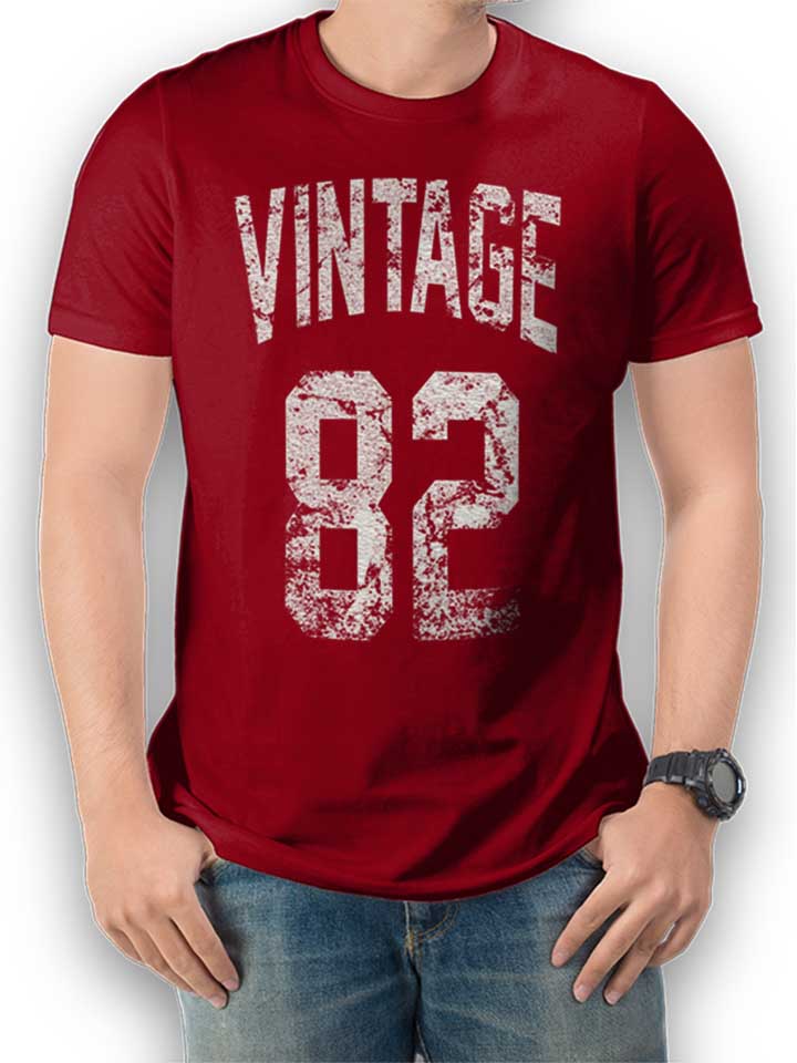 Vintage 1982 T-Shirt bordeaux L