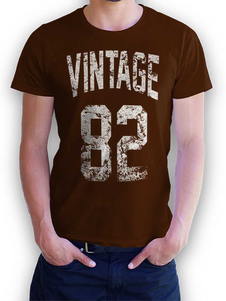 Vintage 1982 Camiseta marrn L