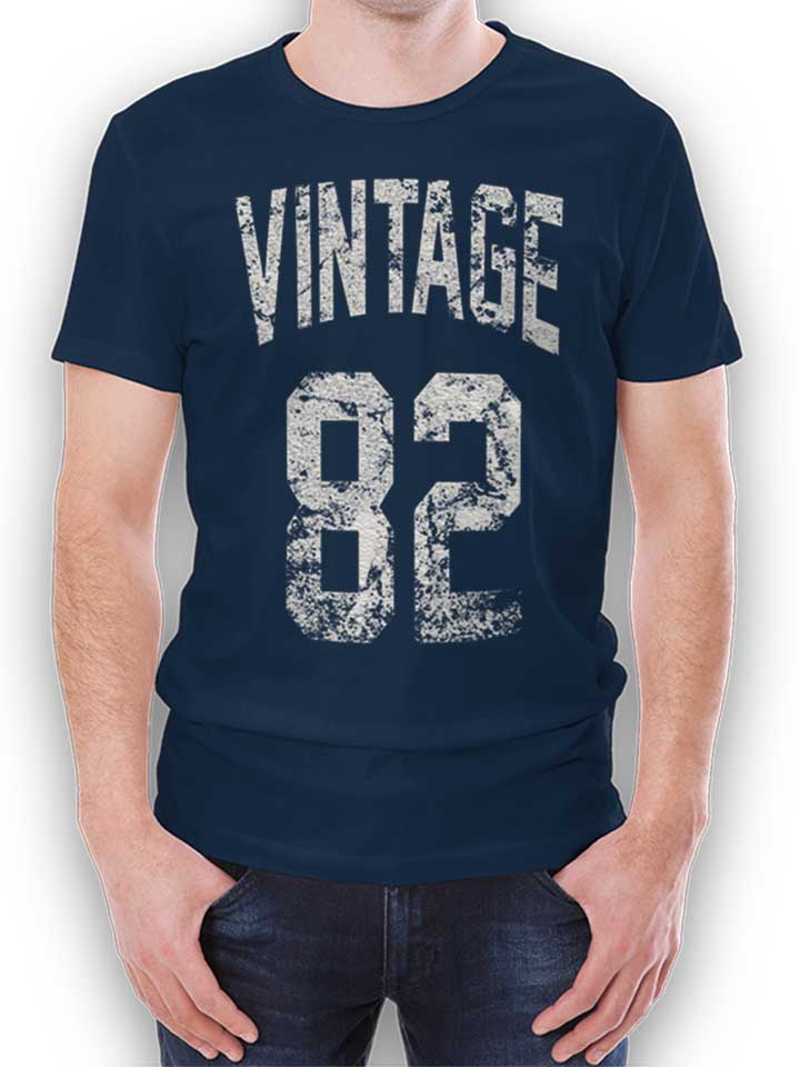 Vintage 1982 T-Shirt dunkelblau L