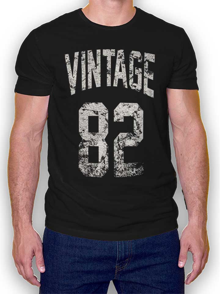 Vintage 1982 Camiseta negro L