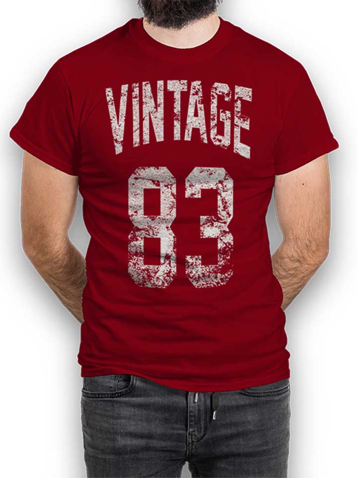 vintage-1983-t-shirt bordeaux 1